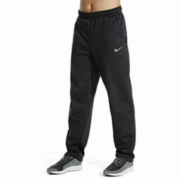 Nike Therma Training Pants Men L Lined Sweatpants Triple Black 800191-010  Swoosh - Main Image